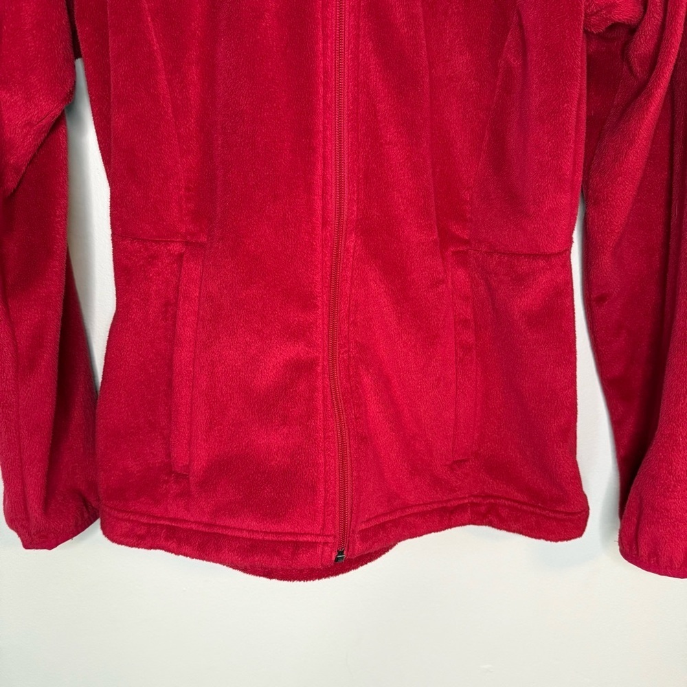 Columbia Women’s Hooded Full-Zip Red Fleece Jacket - Picture 3 of 14